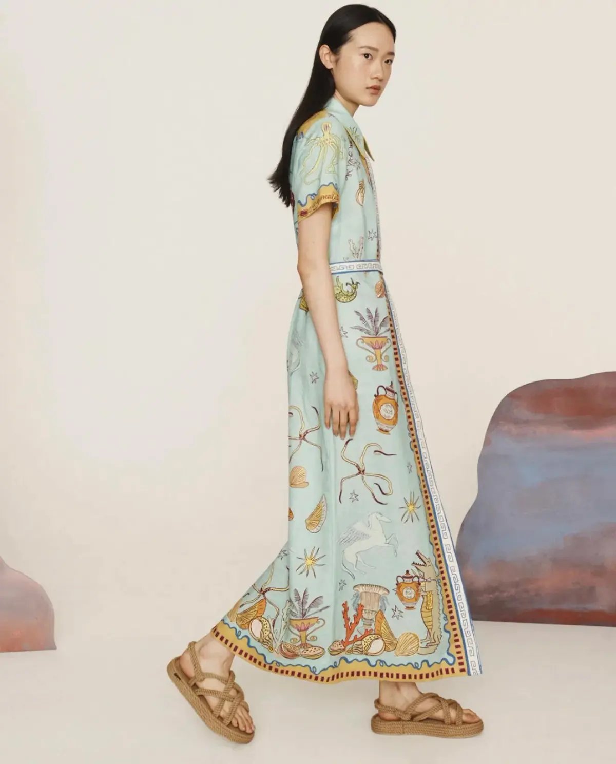 Alemais Surrealist Summer Shirtdress Size 16 photo 2