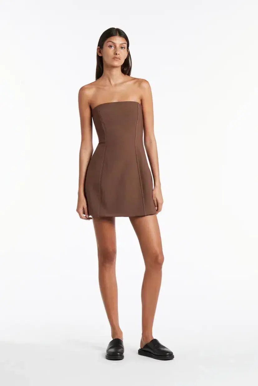 Sir the Label Adrien Strapless Mini Dress Brown Size 0 / Au 6 photo 2