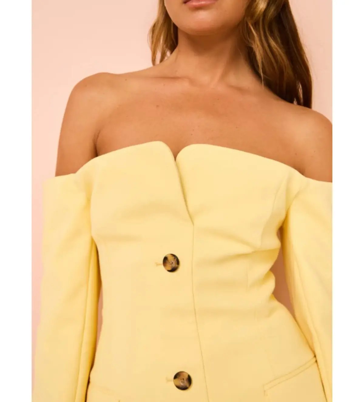 Sir the Label Sandrine Tailored Mini Dress Limone Size AU 10 photo 4