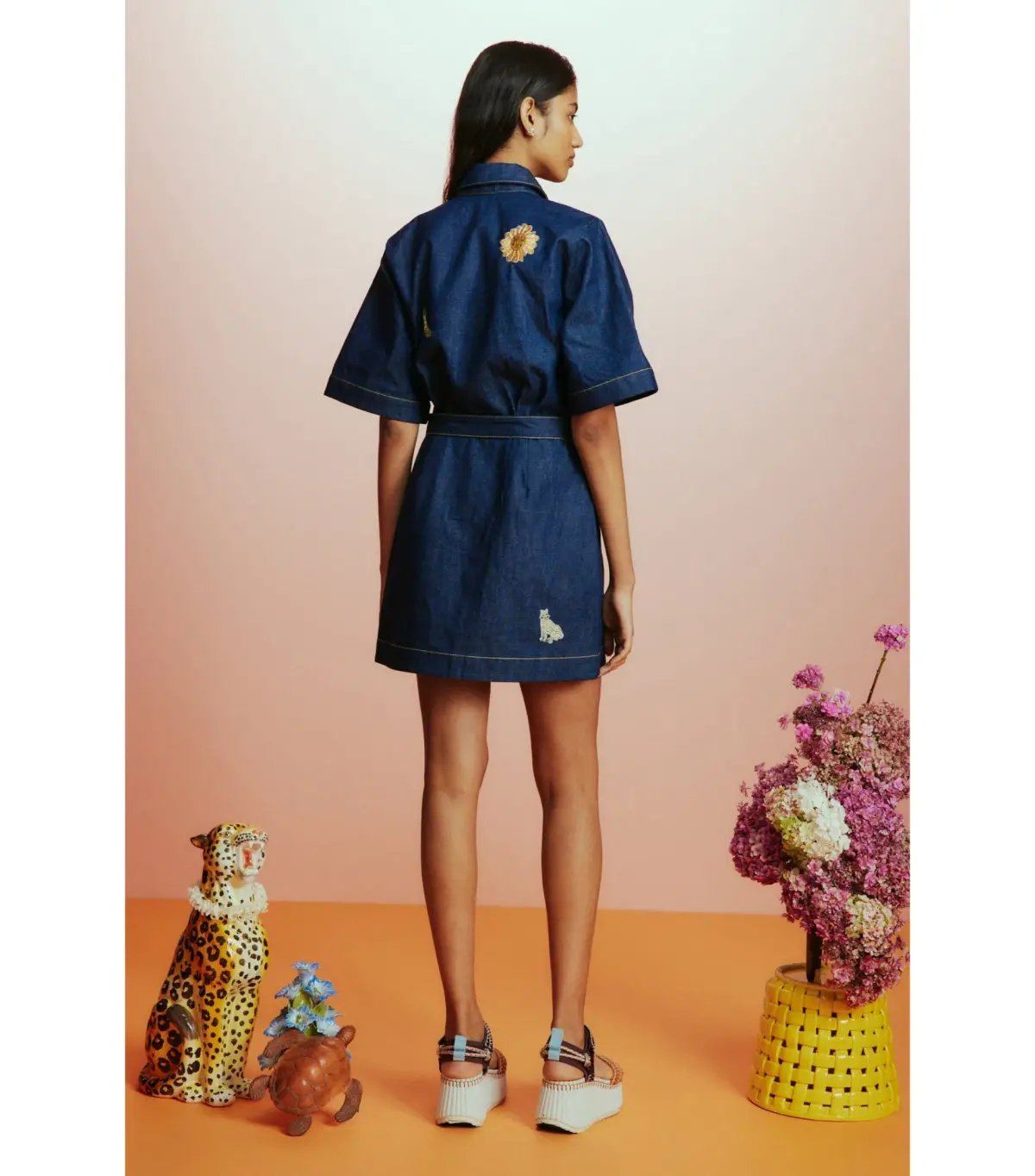 Alemais Jada Mini Dress Denim Blue Size AU 8 photo 4