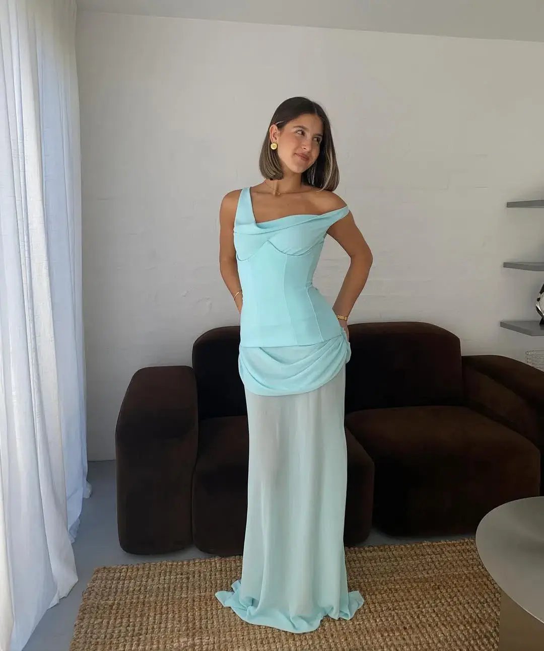 Natalie Rolt Cadence Gown Baby Blue Size 2/Au 10 photo 3