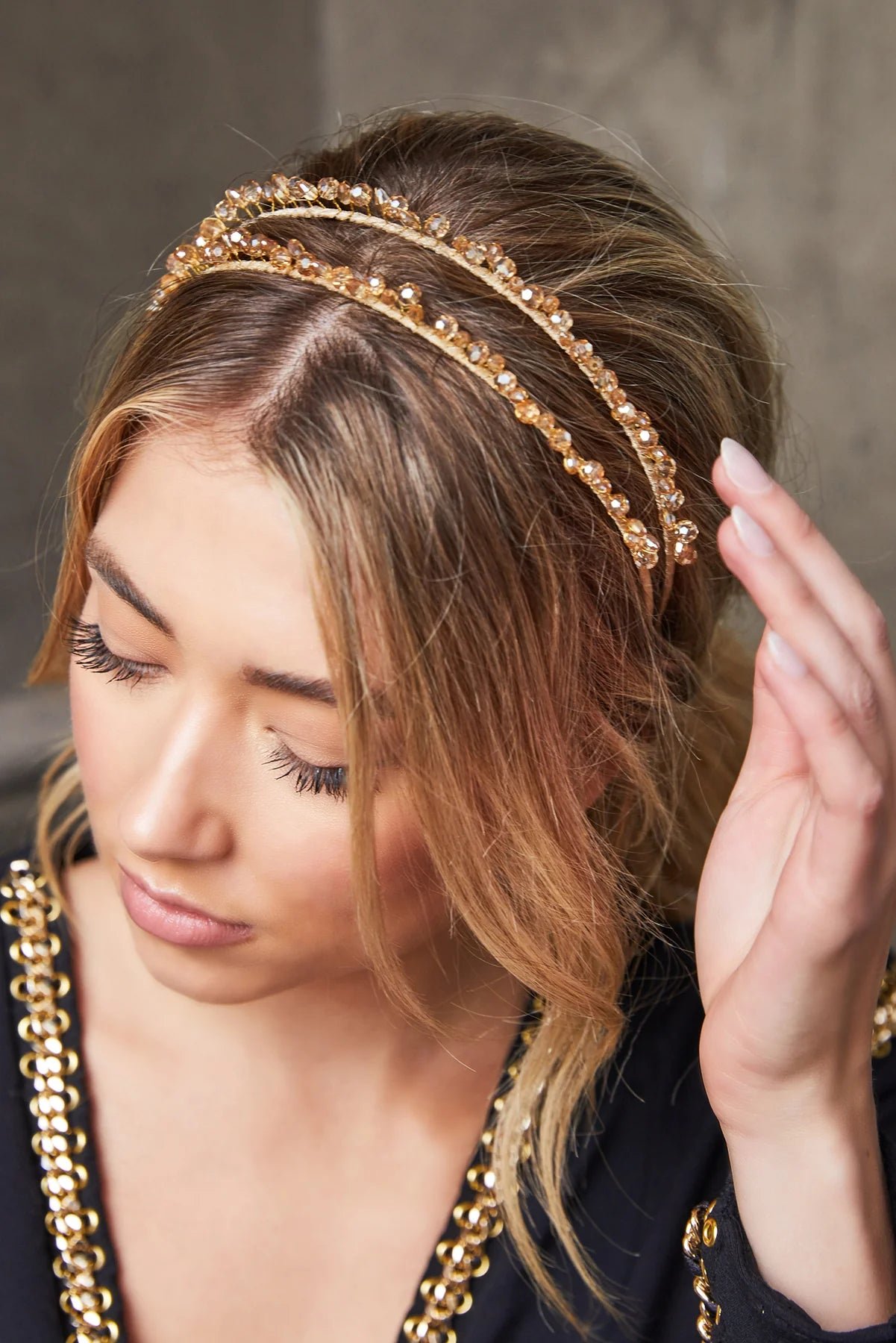 MORGAN & TAYLOR CRYSTAL HEADPIECE - GOLD photo 2