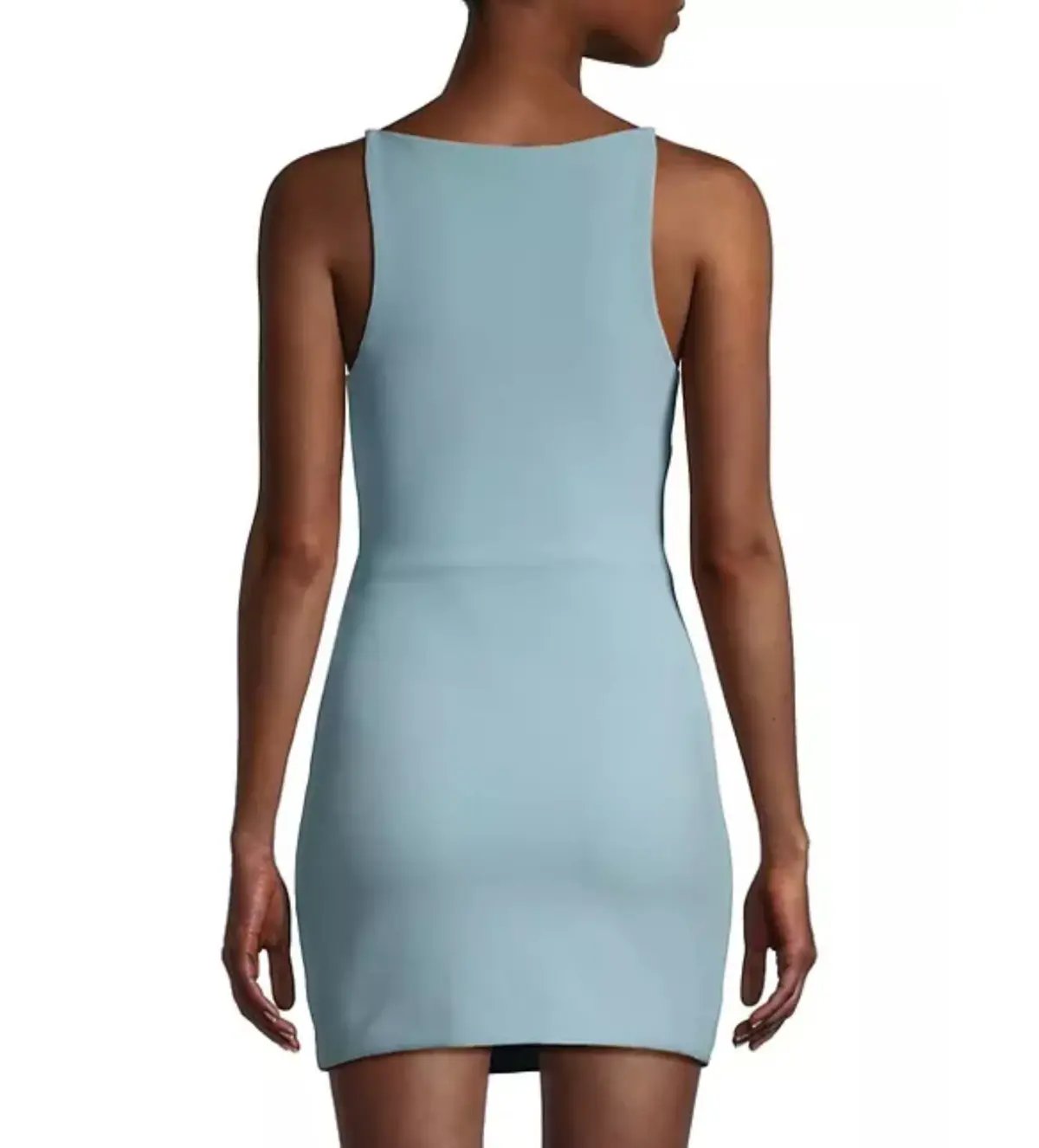 Bec & Bridge Elvie Key Hole Mini Dress In Dolphin Blue Size 10 photo 3