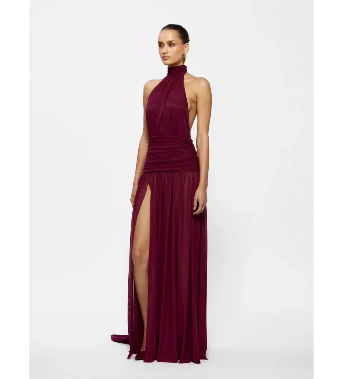 Effie Kats Verity Gown in Burgundy Size 10 photo 2