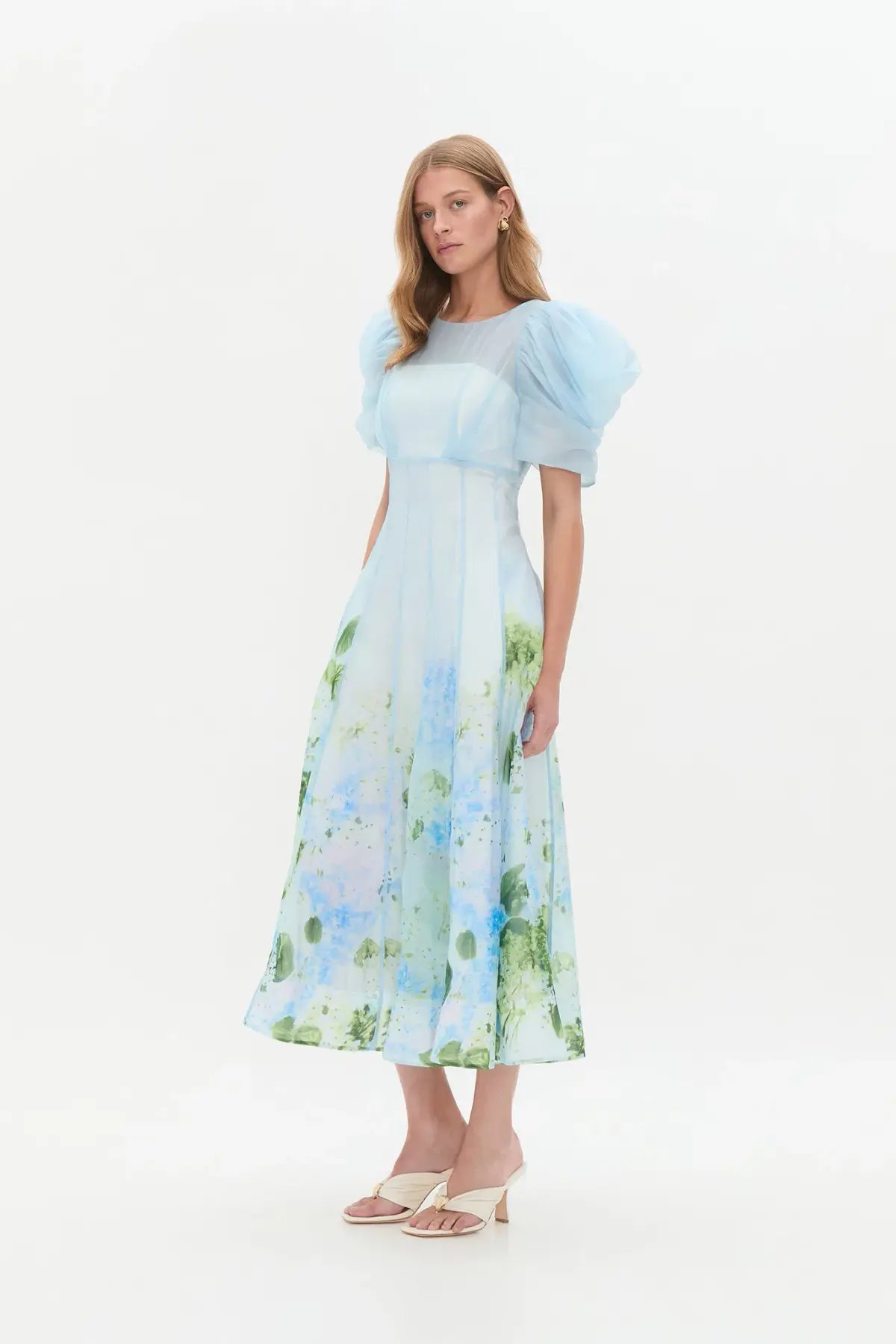 Aje Clementine Midi Dress Blue Size 8 photo 2