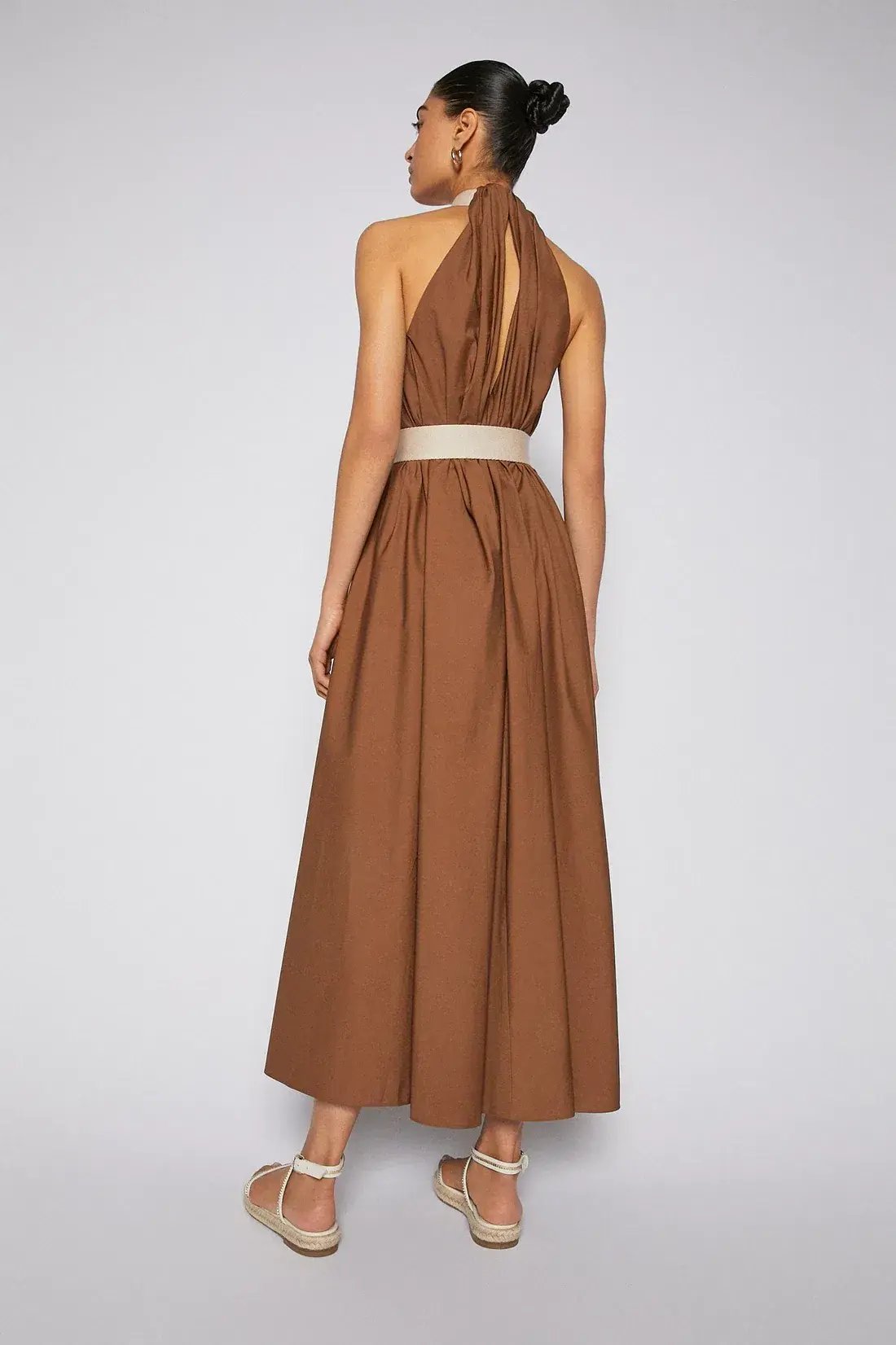 Natalie Rolt Elodie  Mini Silk Brown Size 6 photo 27