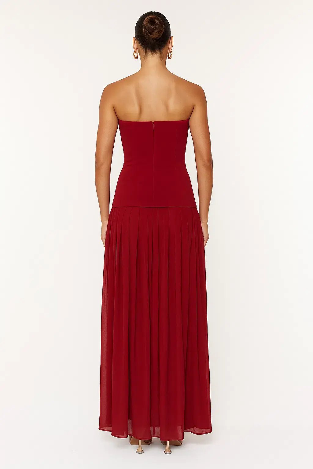 She is OLLÁ Nicolette Maxi Dress in Raspberry Size 6 photo 3