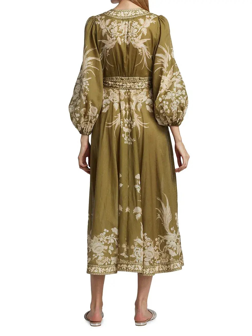 Zimmermann Anneke Wrap Midi Dress Green Size 12 photo 2