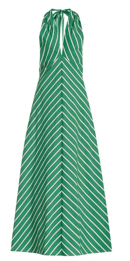 Staud Dawn Halter Dress Seaweed Stripe Size S / AU 8 photo 3