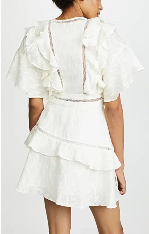 Acler Basque Mini Dress in Ivory White Size AU 6 photo 2