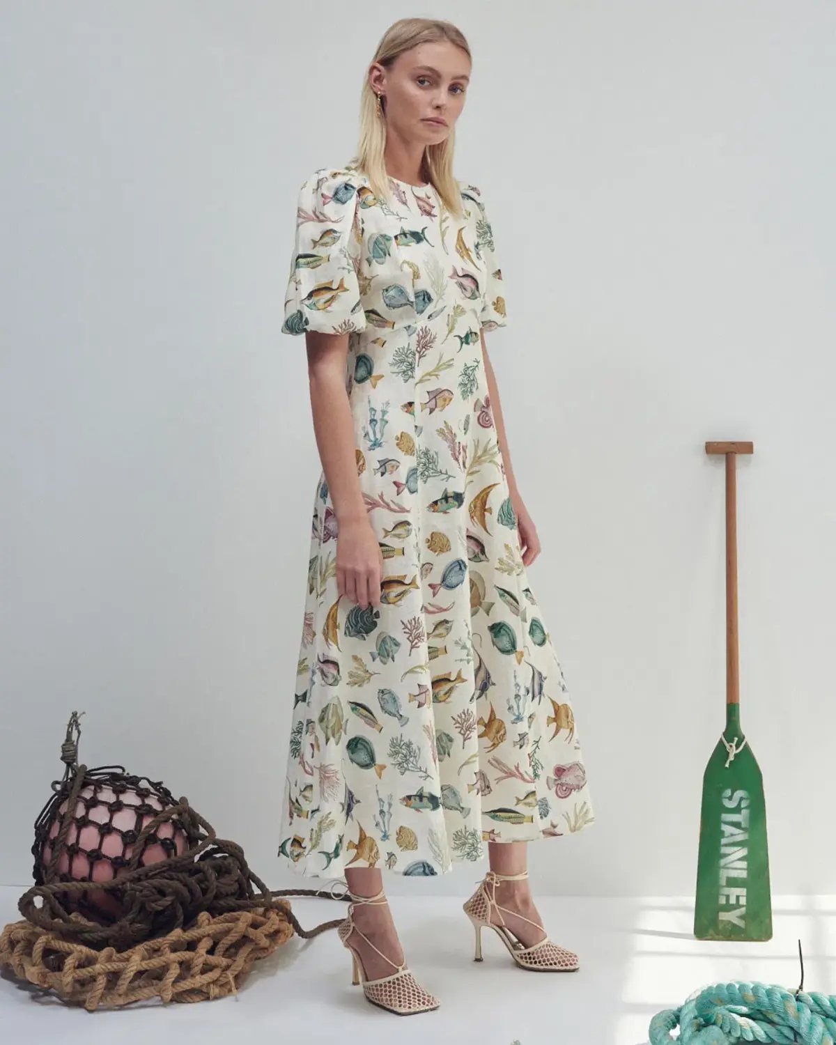 Alemais Wanda Midi Dress Print Size 12 photo 3