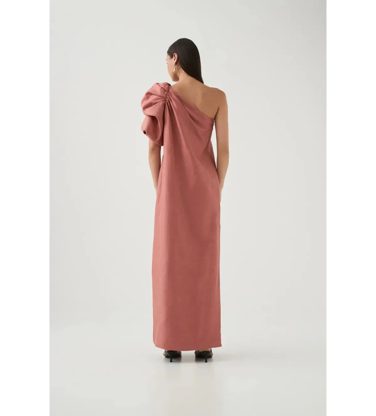 Aje Cira Midi dress in terracotta Size AU 14 photo 2