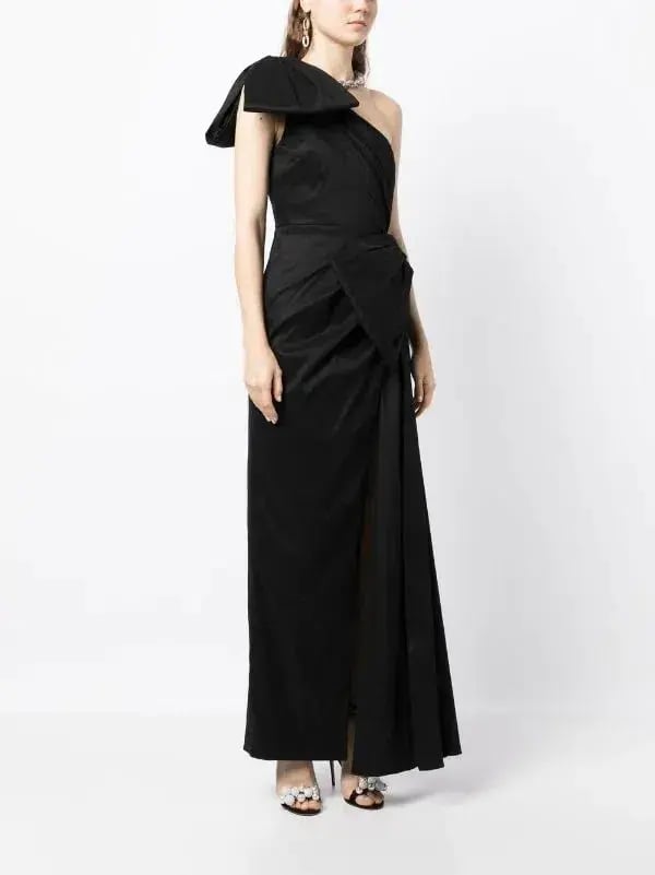 Rachel Gilbert Fauve Gown Black Size 12 photo 2
