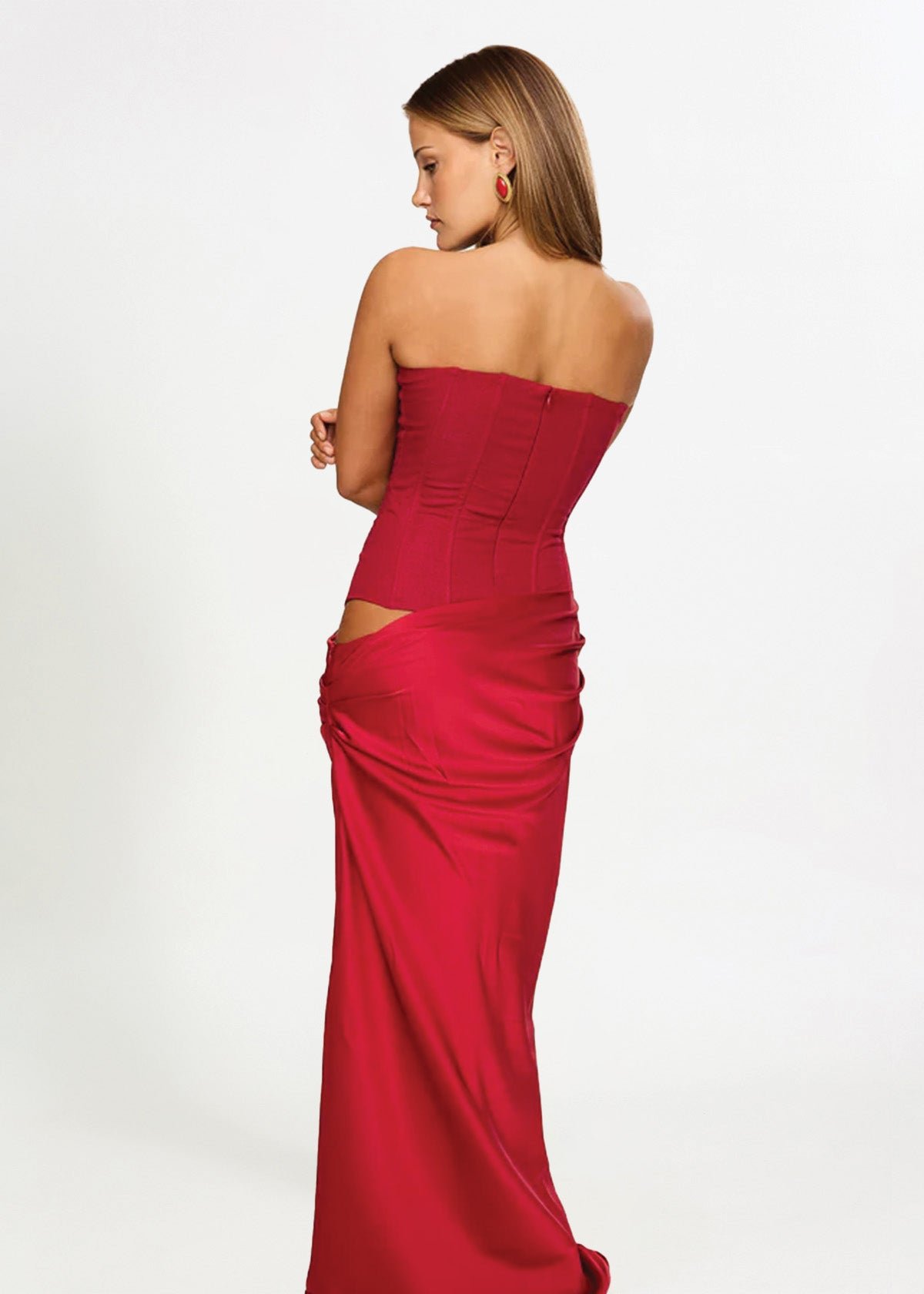 Huxley Gown in Wine photo 4