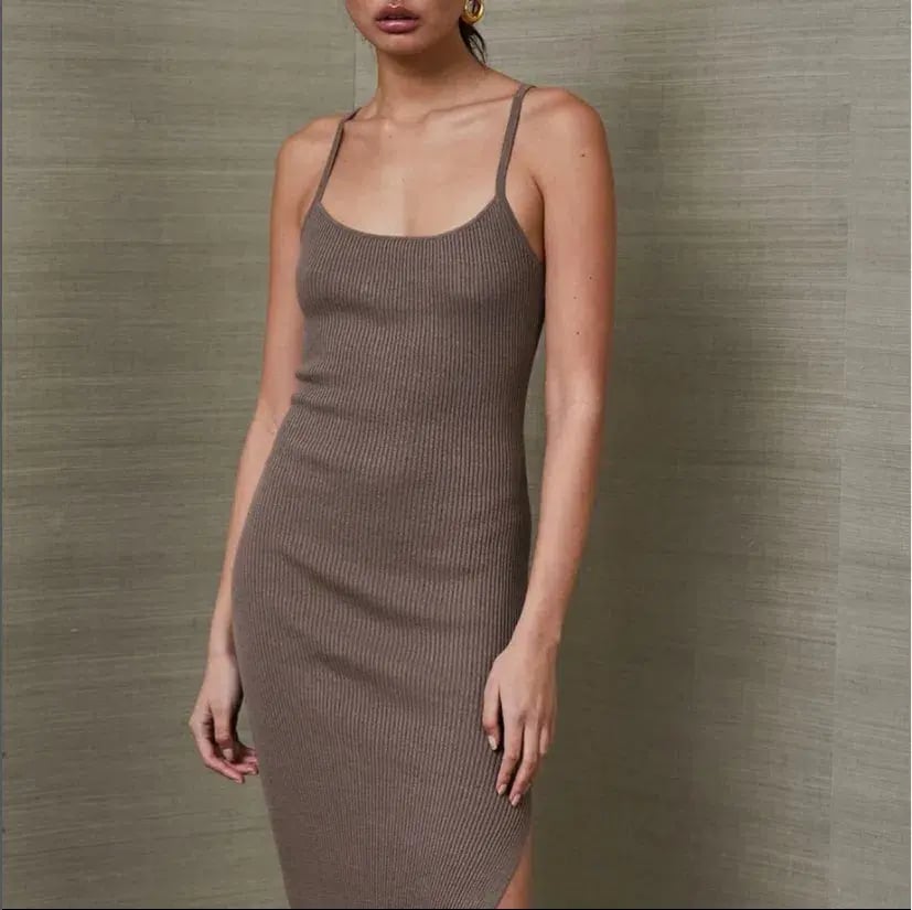 Bec & Bridge Riviera Split Midi Dress Brown Size 8 photo 4