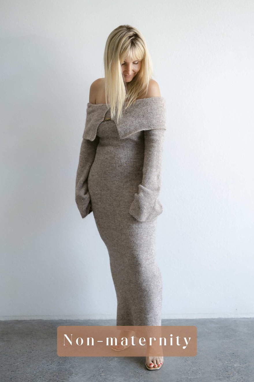 Meshki Baxter Off Shoulder Fluffy Knit Midi Dress photo 3