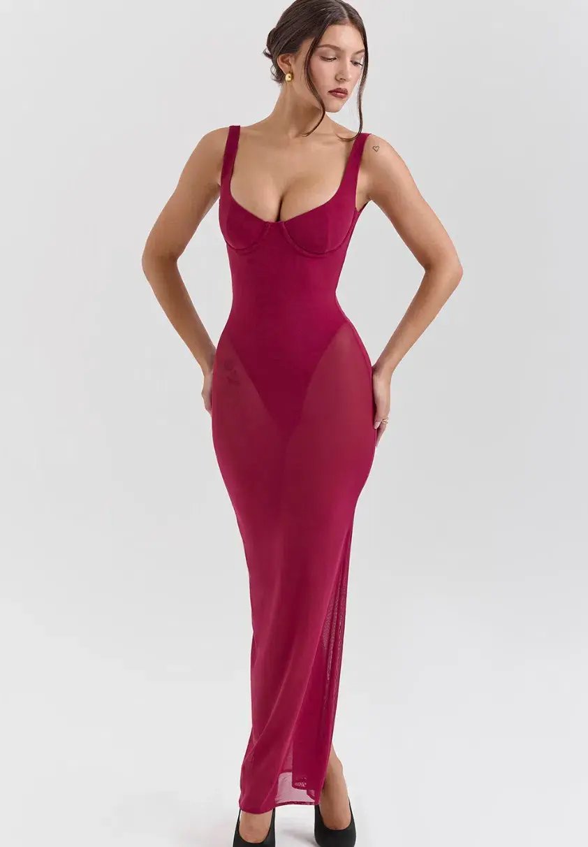 House of CB Robina Dress Red Maxi Size S / AU 8 photo 2
