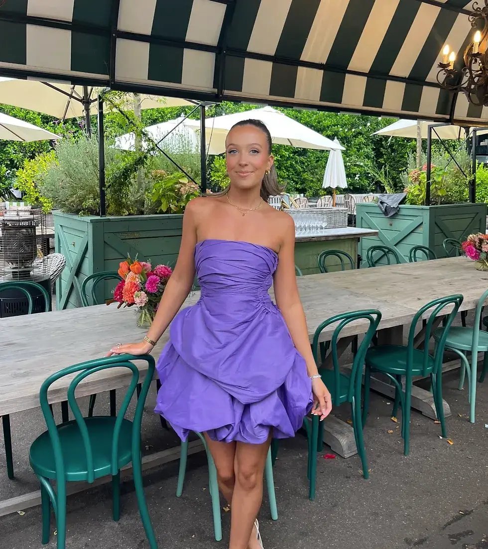 AJE Daybreak Strapless Mini Dress Purple Size 4 photo 2