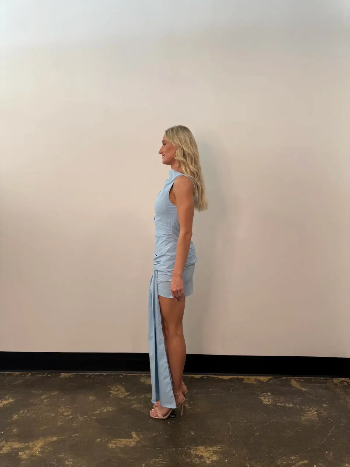 Bec & Bridge Domenic Asym Mini Dress Sky Blue Size AU 10 photo 3