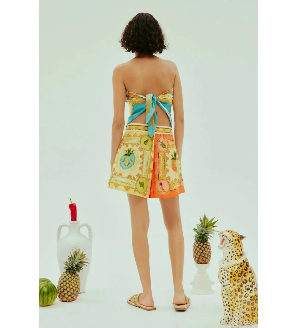 Alemais La Musica Silk Scarf and Short Set Print Size AU 8 photo 2