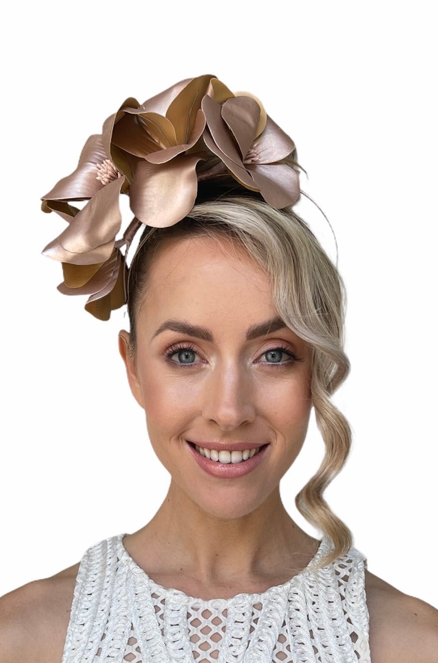 Olga Berg Daisy Floral Halo Headband - Blush photo 2
