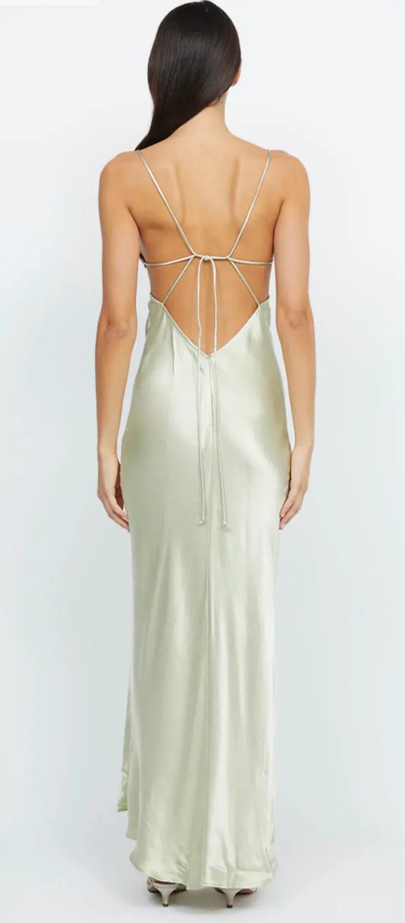 Bec & Bridge Indi Strappy Maxi Dress Honeydew Green Size 10 photo 3