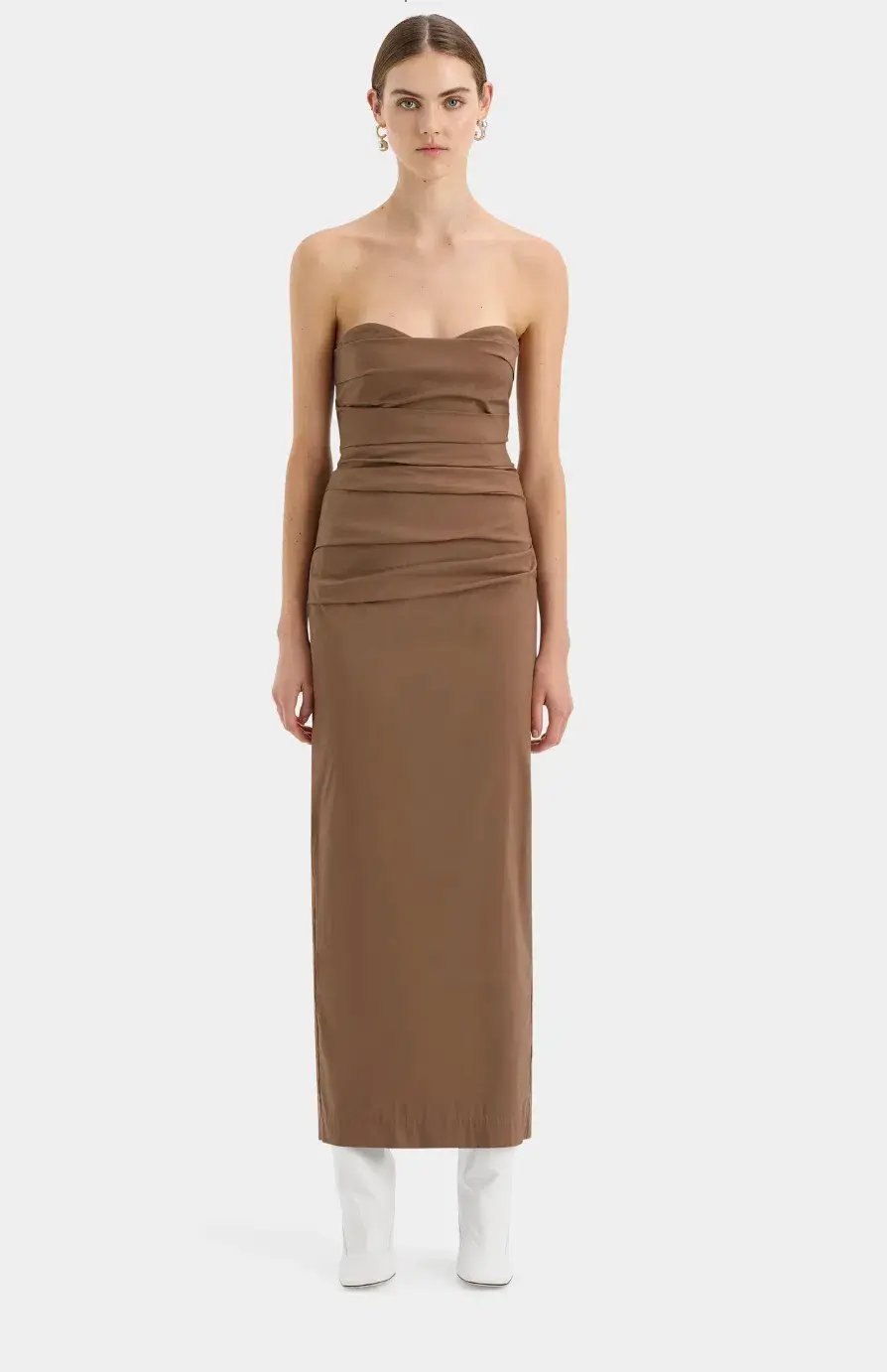 Sir the Label Alba Strapless Maxi Dress Gown in Mocha Size 2 / AU 10 / M photo 6