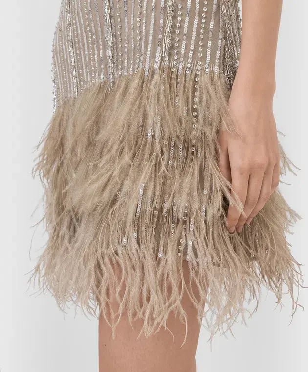 Rachel Gilbert Kenzi Mini Dress Nude Size 1 / AU 8 photo 5