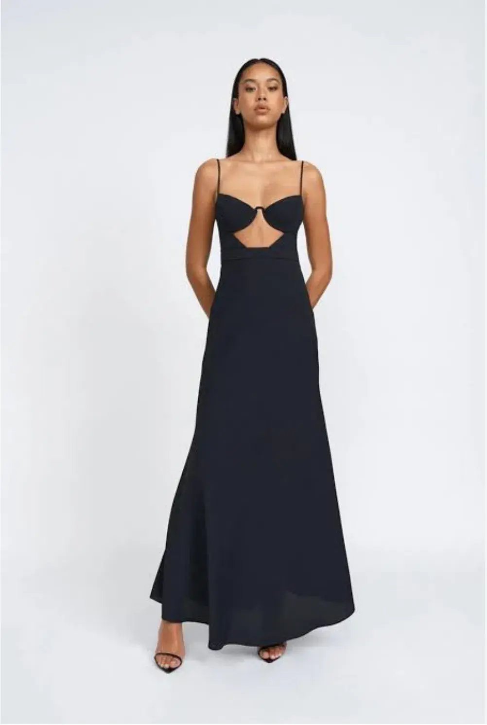 By Johnny Diandra Maxi Dress Black Size AU 6 photo 4