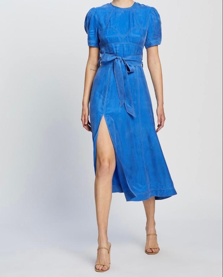 Alice McCall Eyes On You Midi Dress Blue Size 10 photo 4