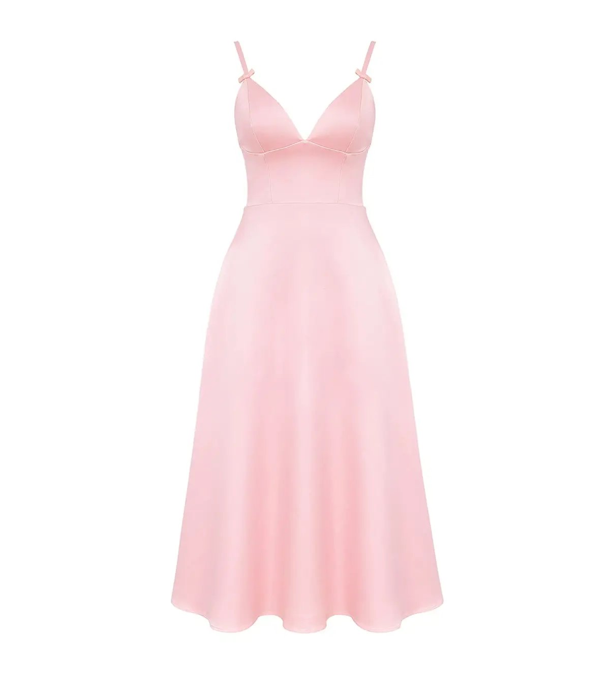 House of CB Tiffany Satin A-Line Midi Dress Parisian Pink Size S / AU 8 photo 6