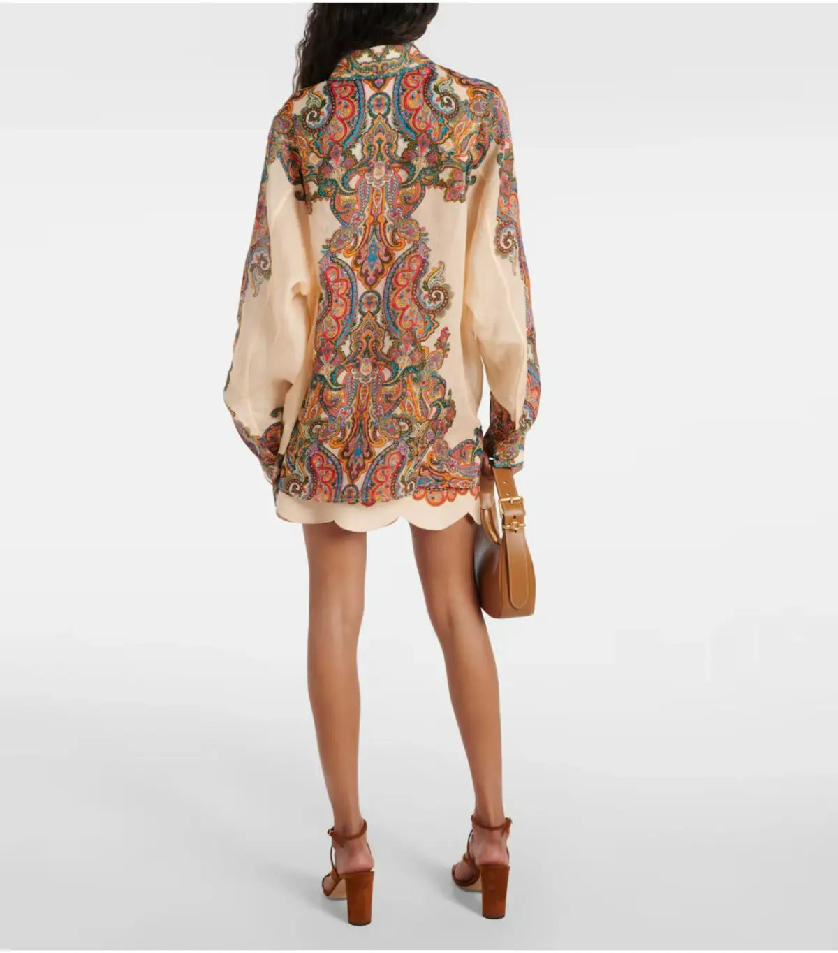 Zimmermann Ottie Skirt and Shirt Set in Multi Paisley Size 0 / AU 8 photo 3