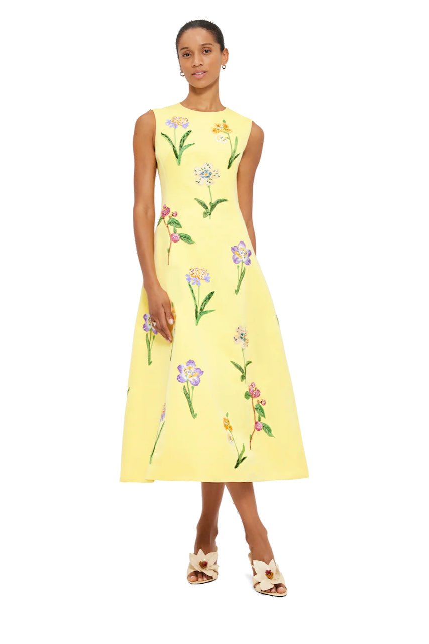 LEO LIN CLEO SLEEVELESS MIDI DRESS - WILD FLOWER PRINT IN SORBET photo 6