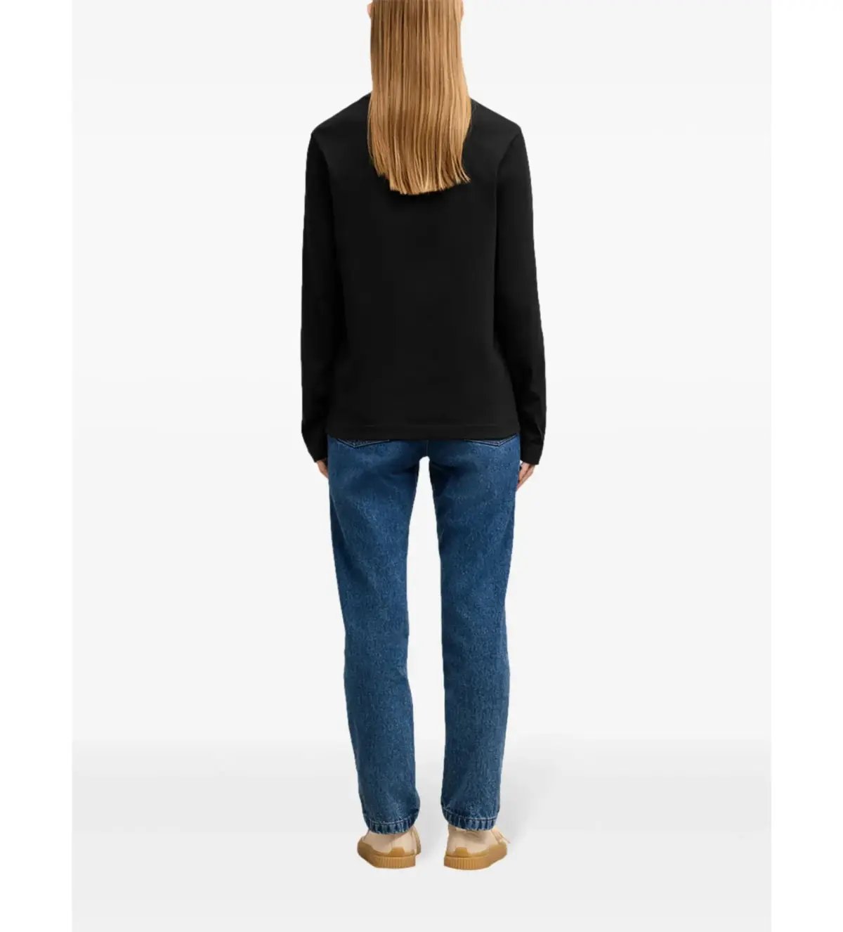 Ami De Coeur Cotton Long Sleeves T-Shirt Black Size M/AU 8 photo 3