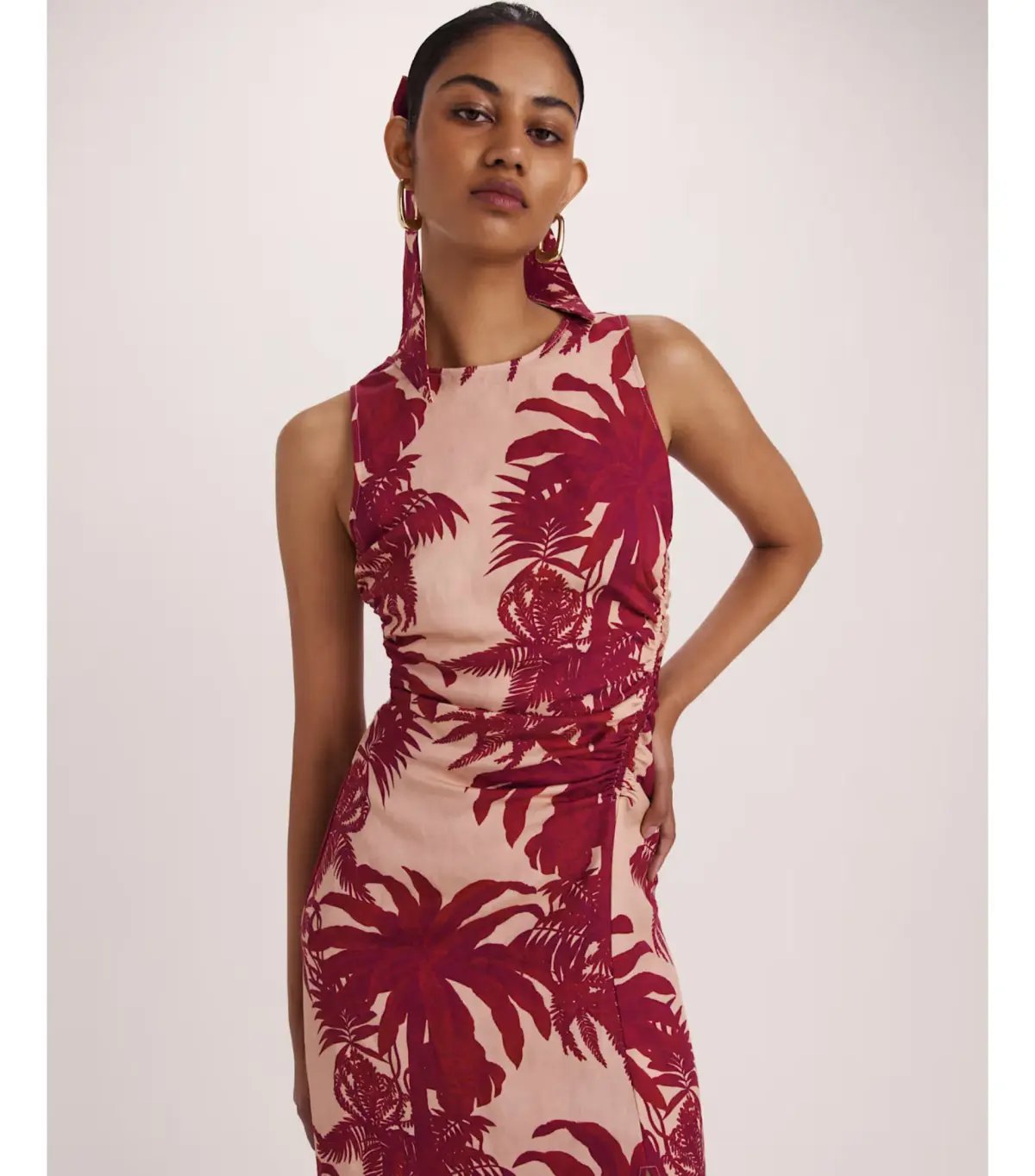Saba Brielle Midi Dress Red Multi Size AU 12 photo 2