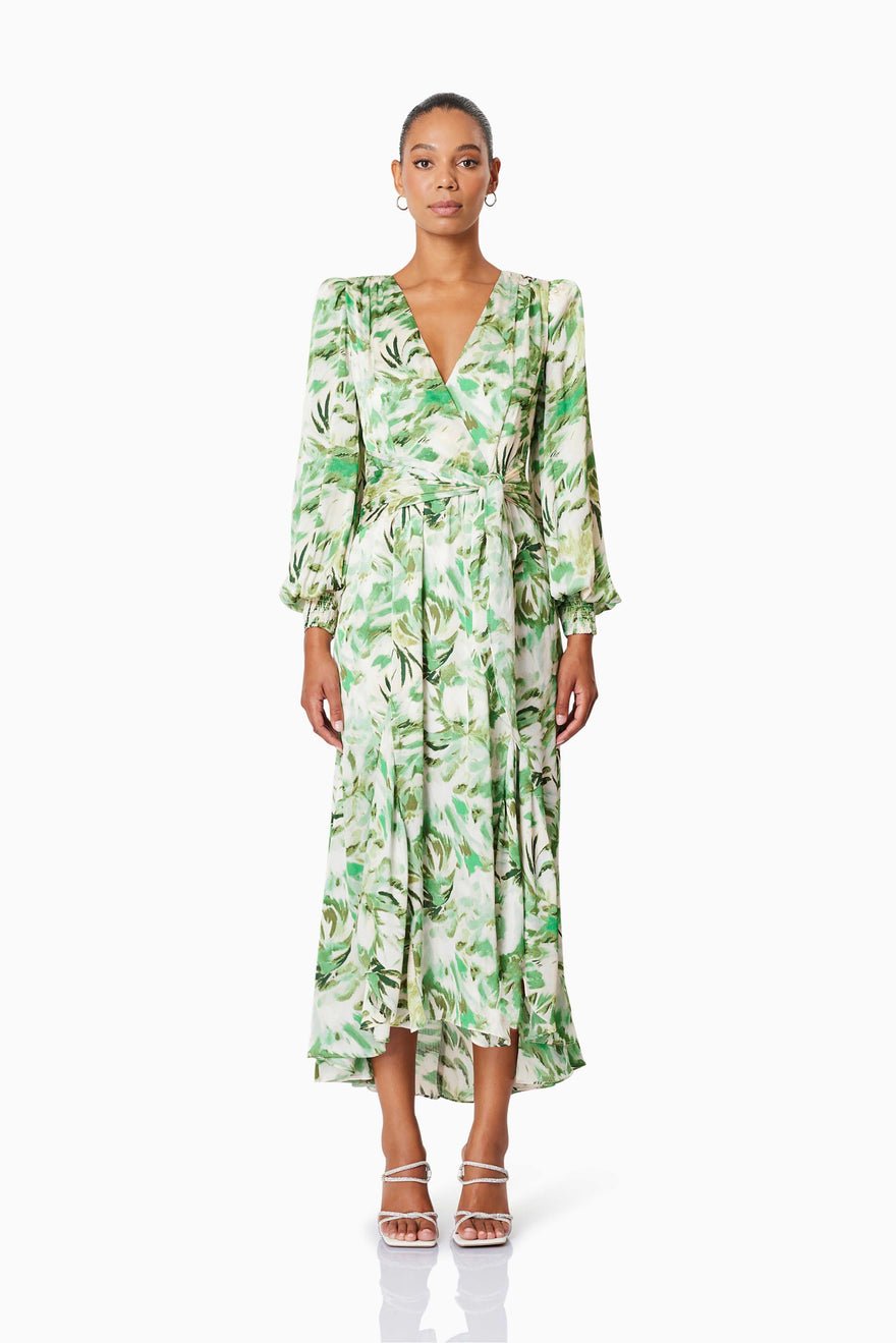 Elliatt Georgia Maxi Dress - Green Multi photo 3
