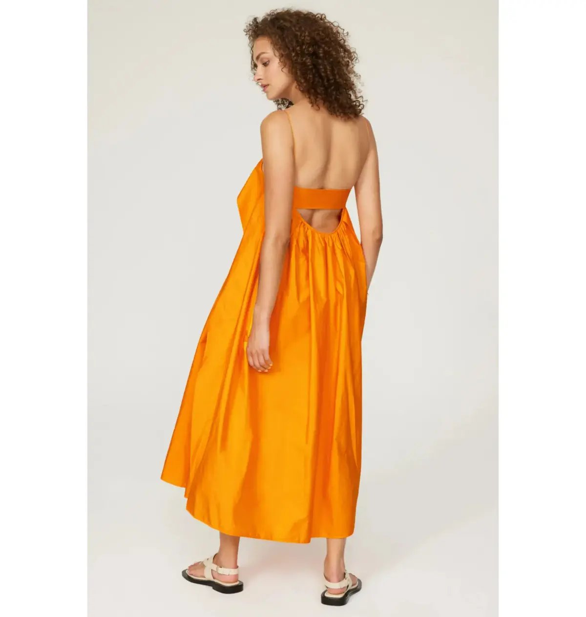 Cecilie Bahnsen Susa Midi Dress Orange Size AU 8 photo 3