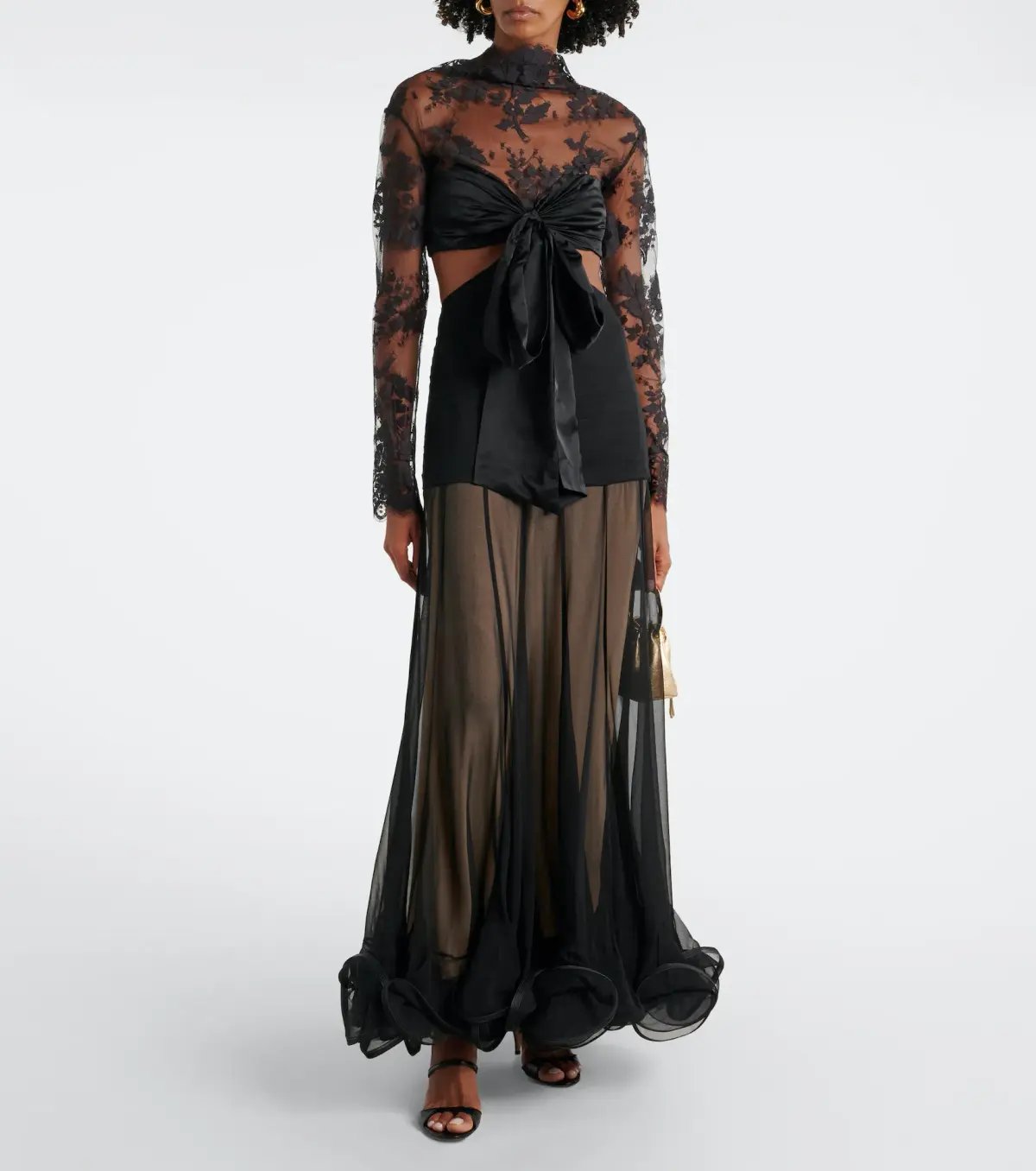 Zimmermann Illustration Flounce Gown Black Size 0 / AU 8 photo 2