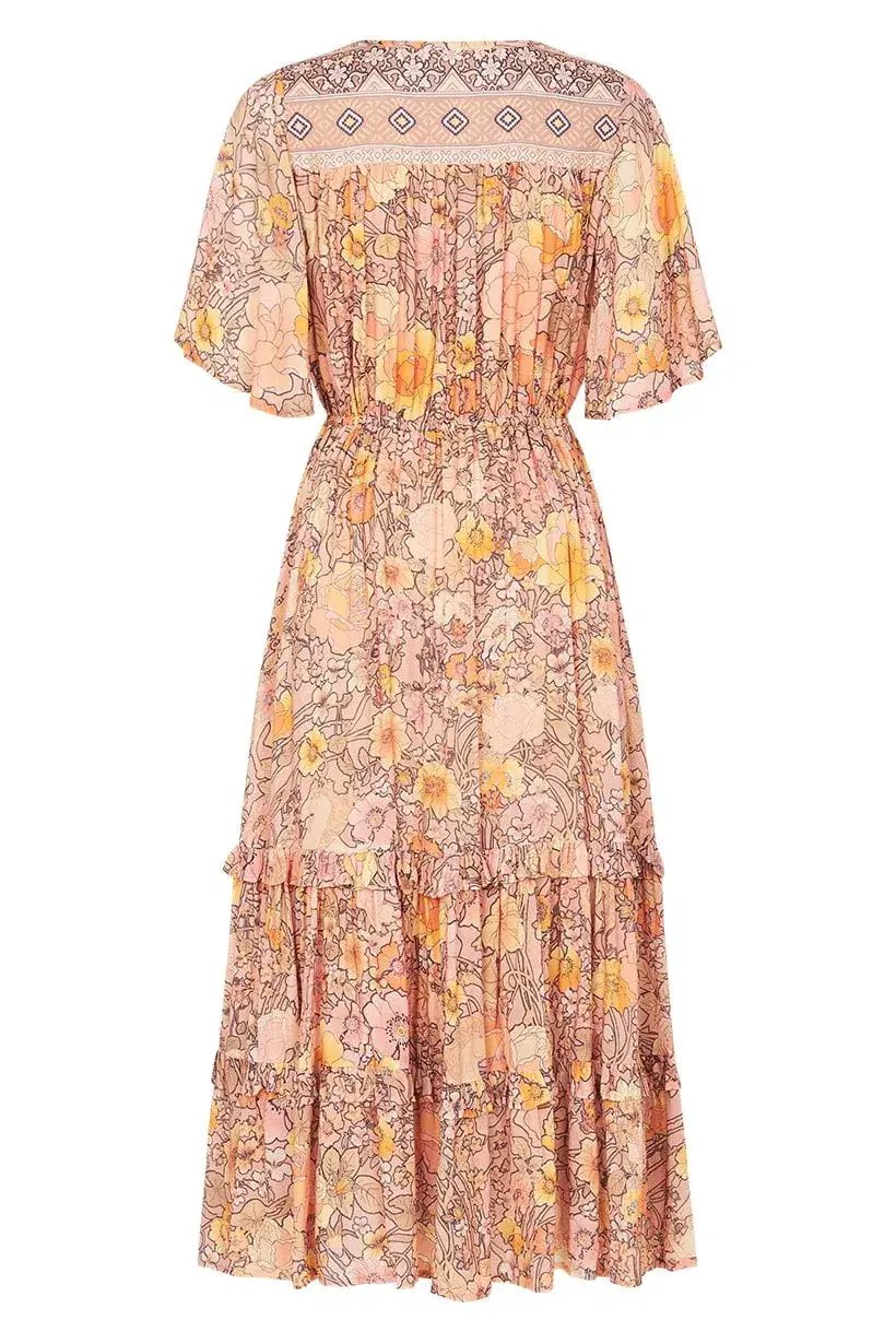 Spell & The Gypsy Amethyst Garden Party Dress Peach Size XS / AU 6 photo 6