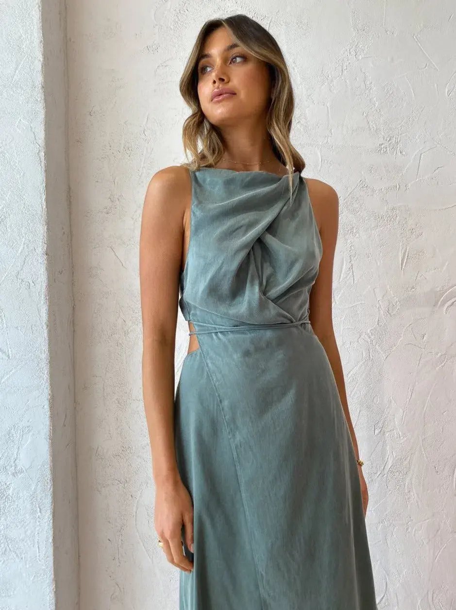 One Fell Swoop Cult Dress In Viridian Size 14 photo 2