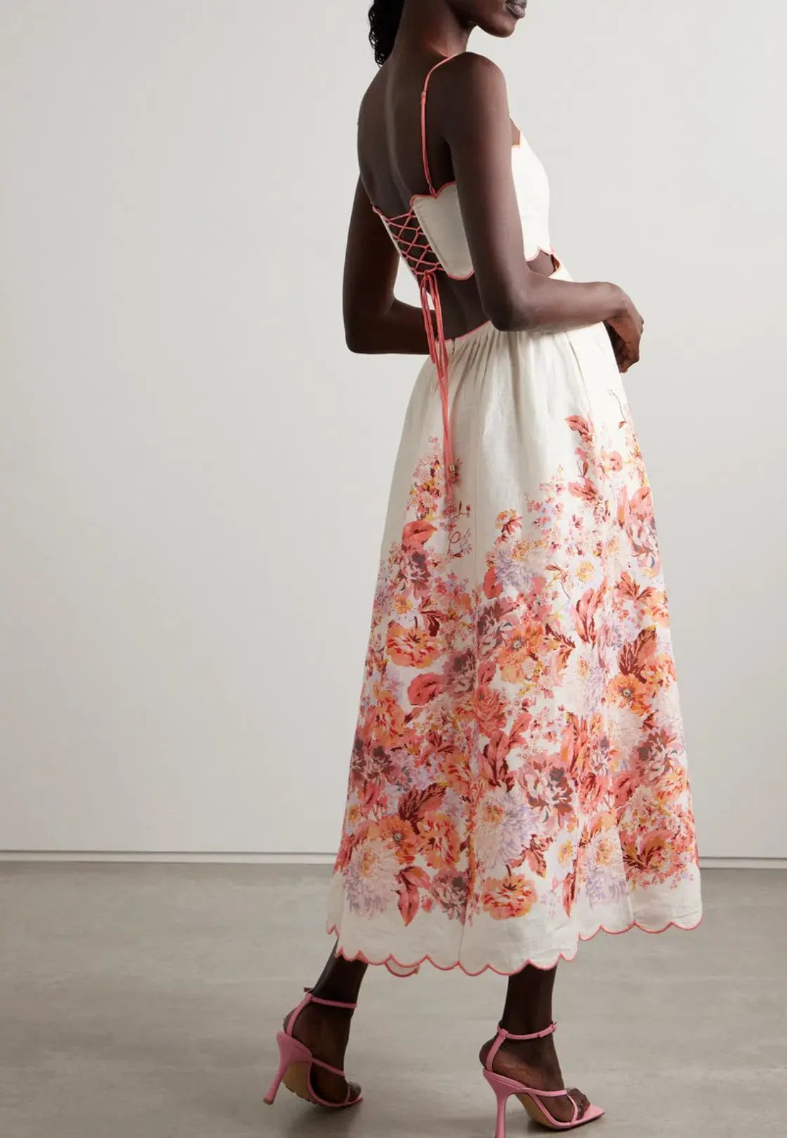 Sheike Faded Floral Maxi Dress Ivory Floral Size AU 12 photo 12