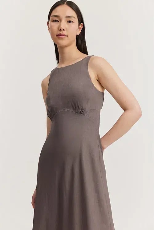 Country Road Cut-Away Column Dress Grey Size 10 photo 2