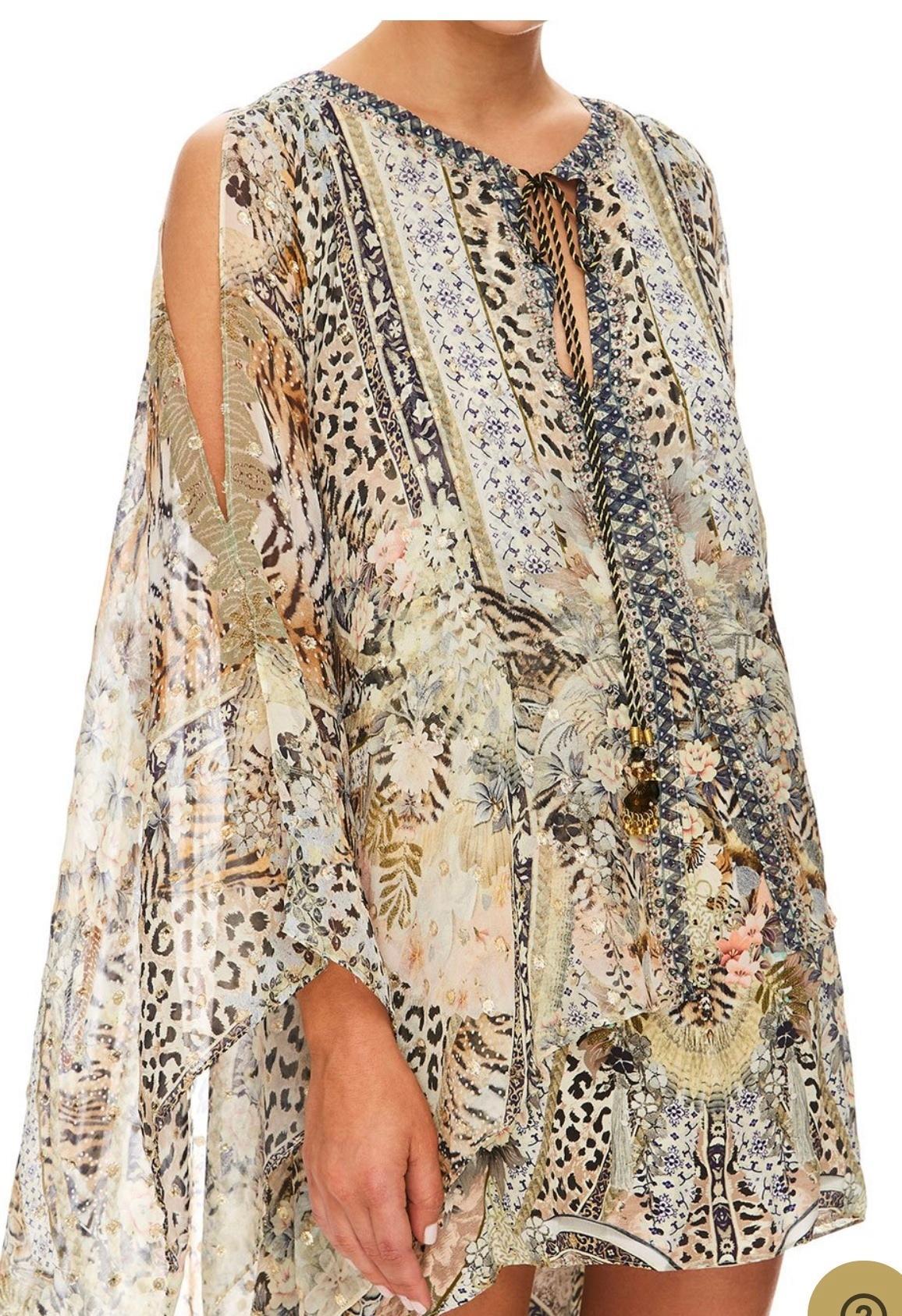 Camilla Moto Maiko Long Sheer Overlay Dress Print One Size photo 6