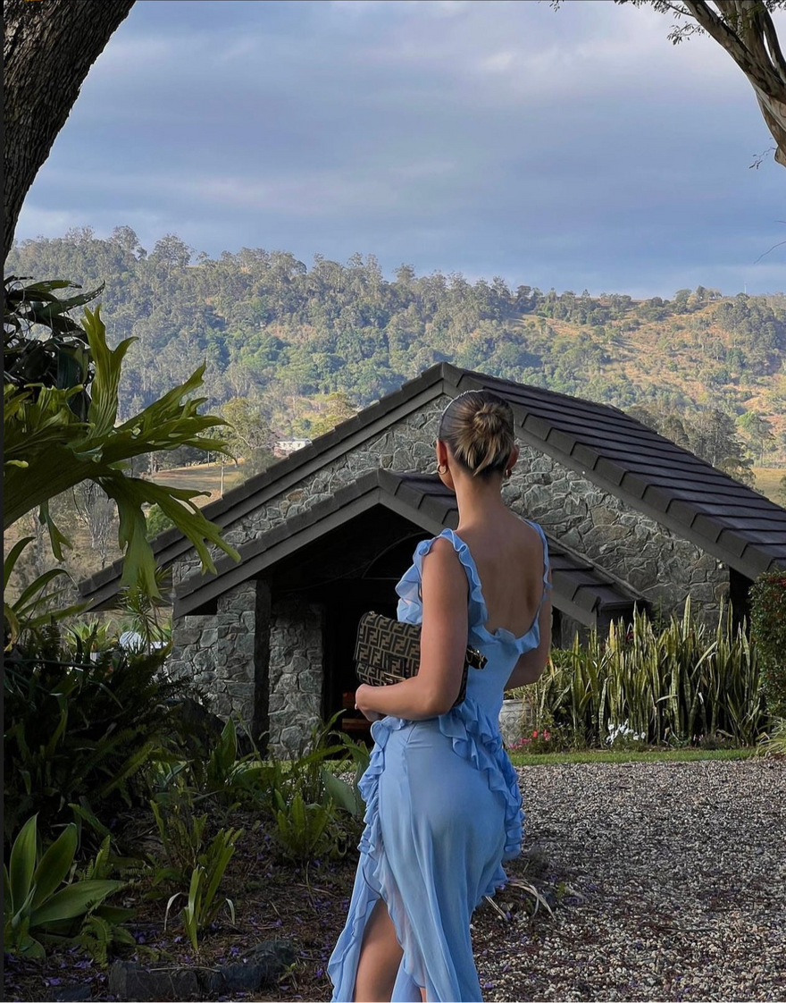 House of CB Ariela Dress - Soft Blue photo 4