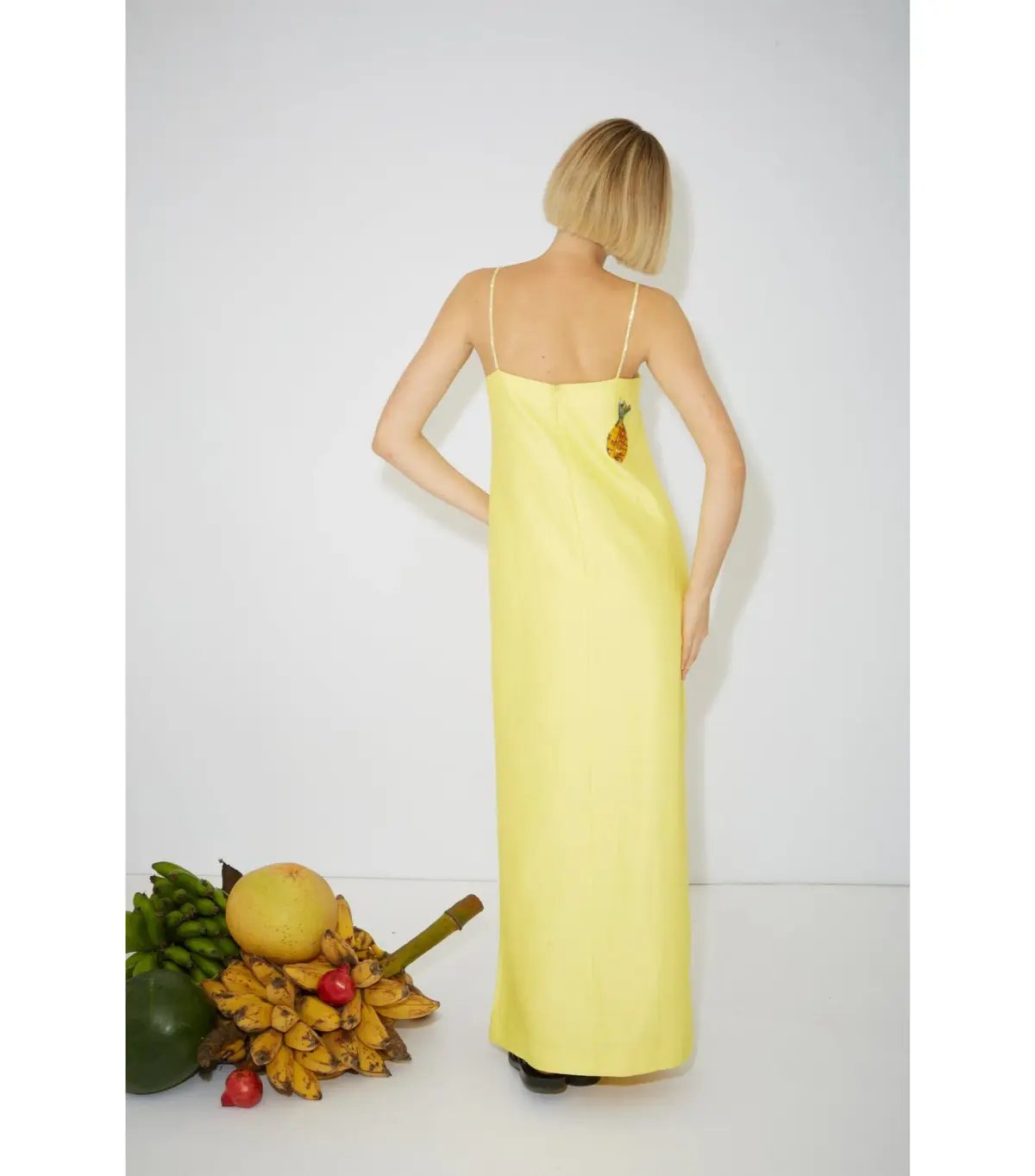 Alemais Diamond Dancer Midi Dress Yellow Size AU 10 photo 2
