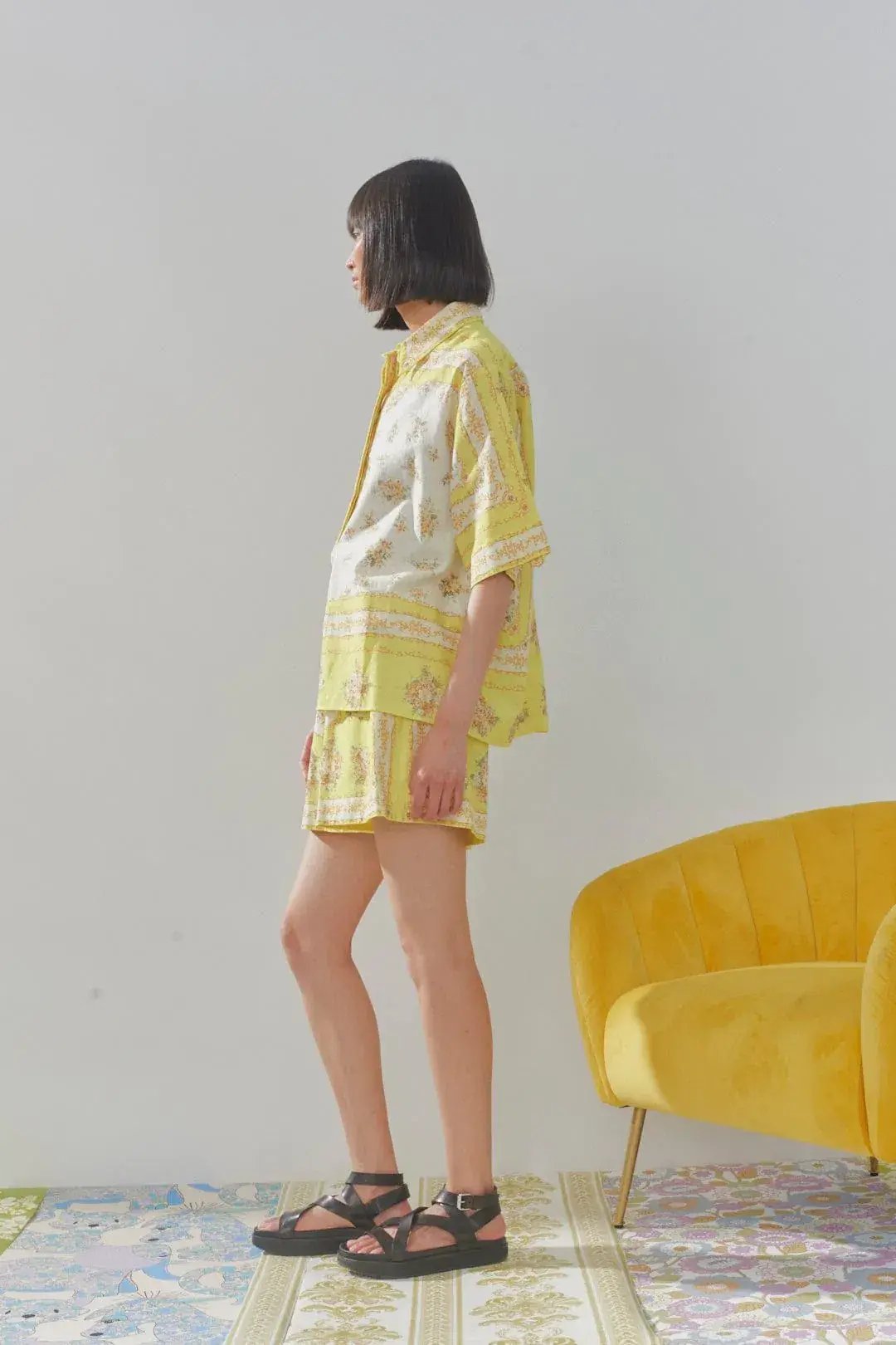 Alemaïs Catalina Yellow Shorts and Shirt Set Size 10 photo 2