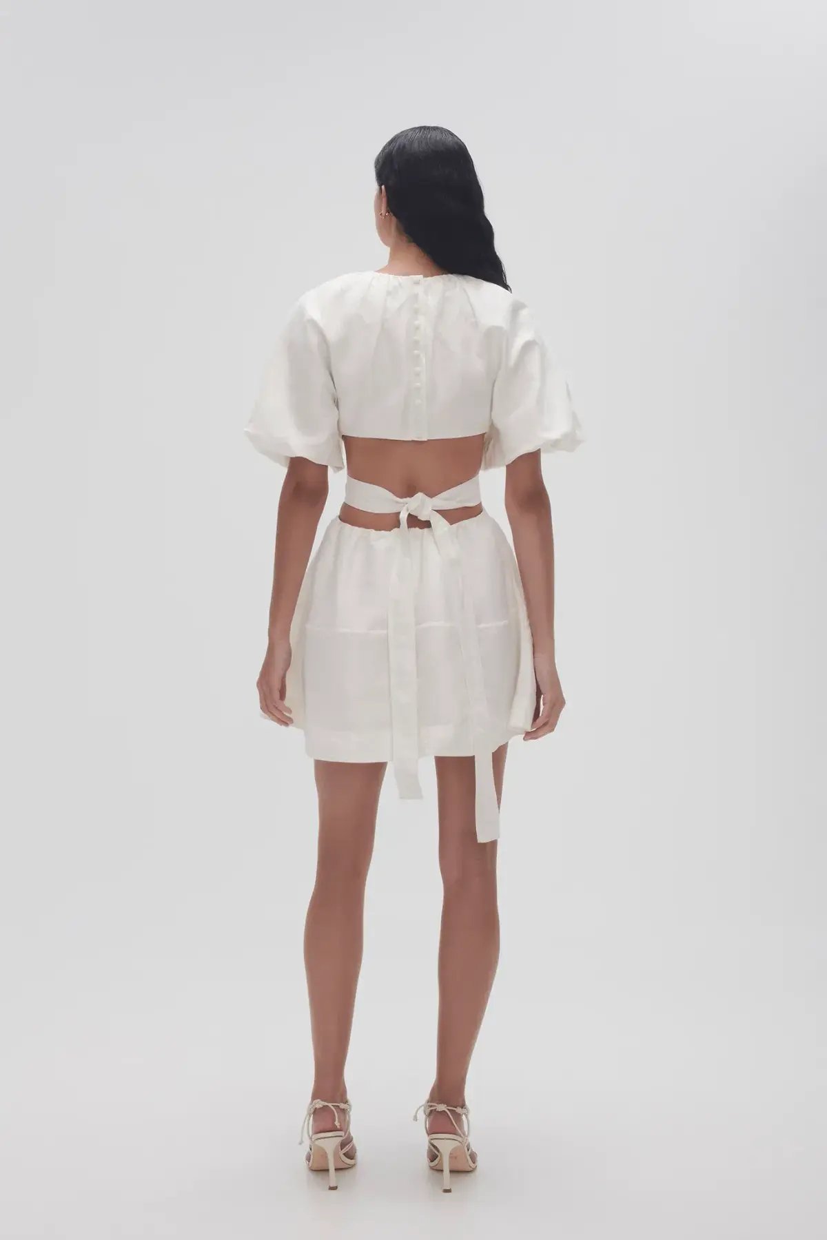 Aje Mimosa Cut Out Mini Dress Ivory Size AU 10 photo 2