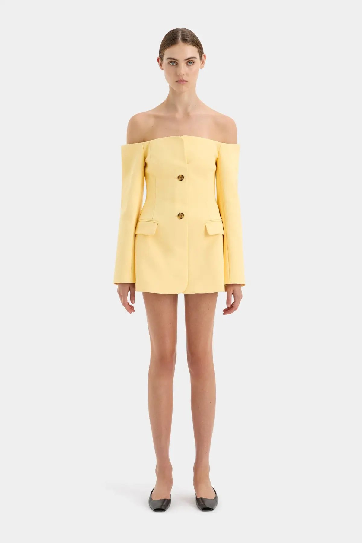 Sir the Label The Sandrine Tailored Mini Dress Limone Size XS/AU 6 photo 2