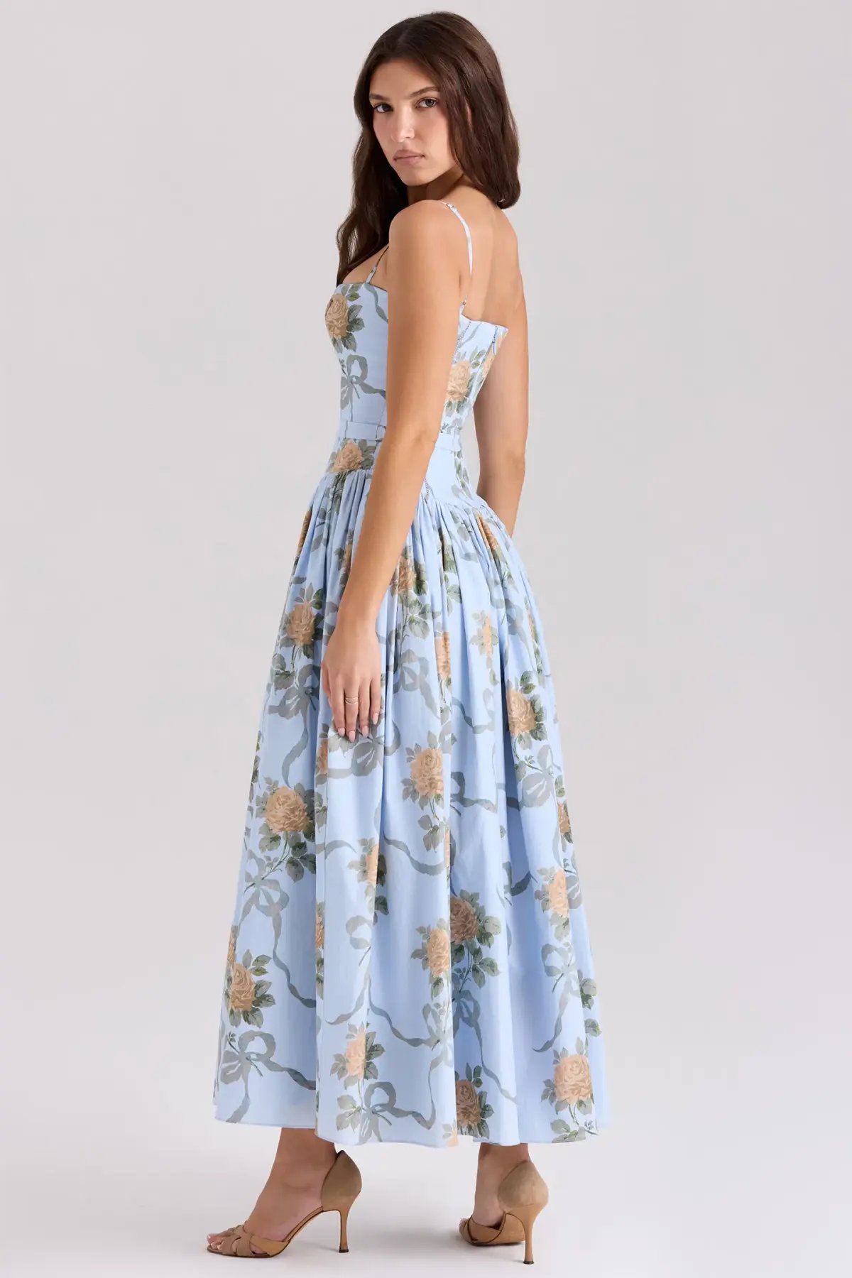 House of CB Ysabella Maxi Dress in Blue Floral photo 2