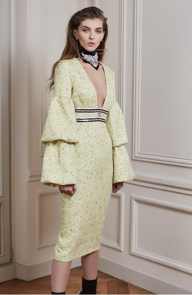 Asilio The Other Woman Midi Dress Yellow Size 10 photo 5